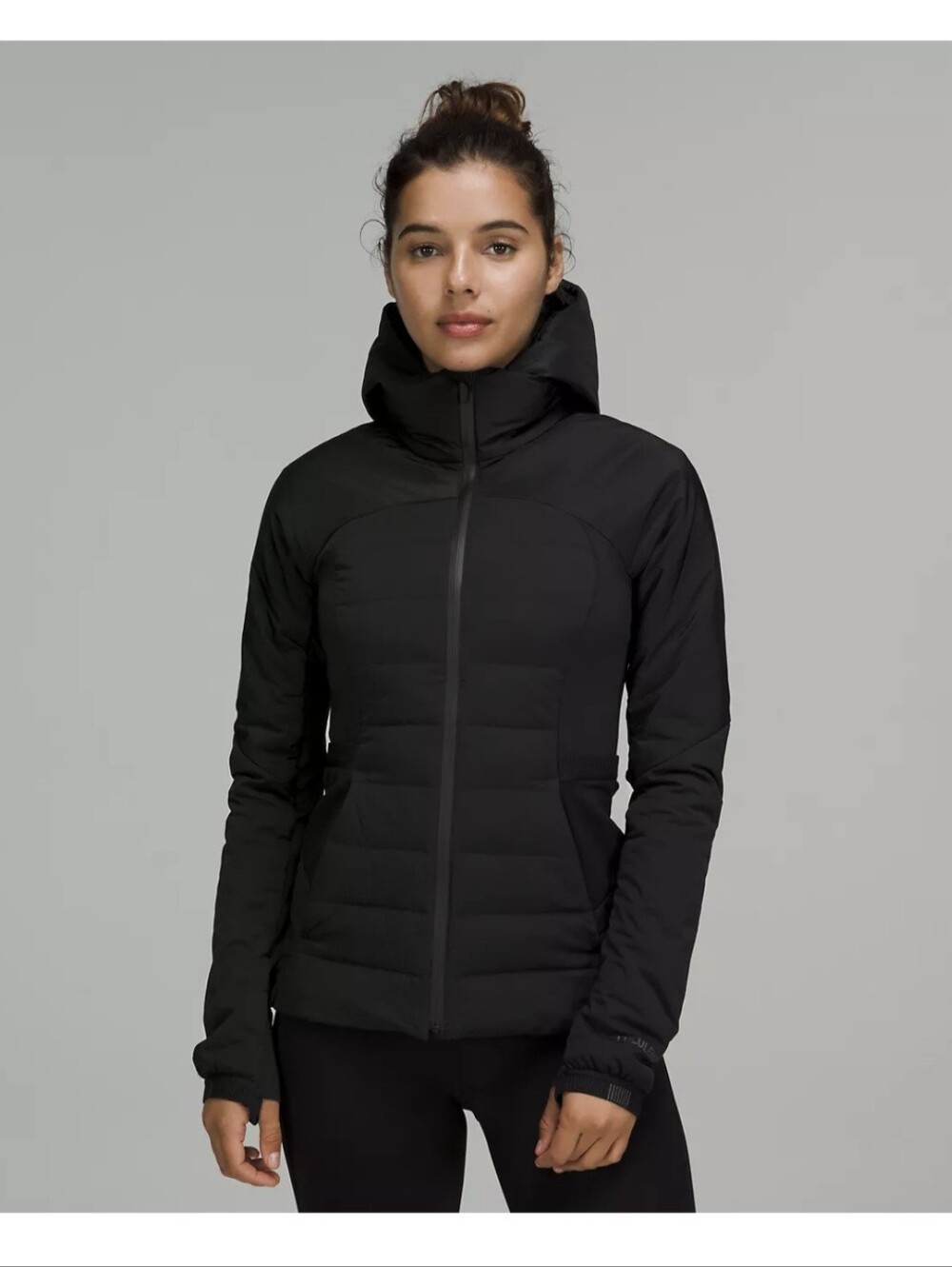 Lululemon Down For It All Jacket.Women's Black Insulated Hooded Jacket